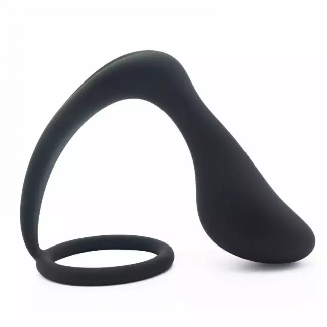 Ass gasm silicone cock ring plug upside down