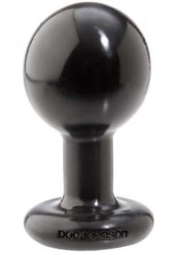 Round Butt Plug Medium Black