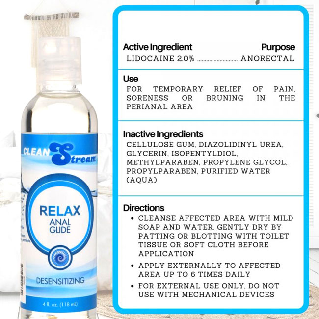 Cleanstream Relax Desensitizing Anal Lube Specs