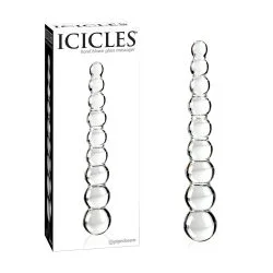 Icicles No 2 Glass Anal Beads Clear box
