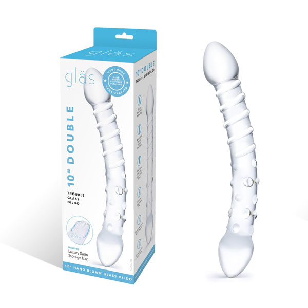Icicles Double Trouble Best Glass Dildo Box