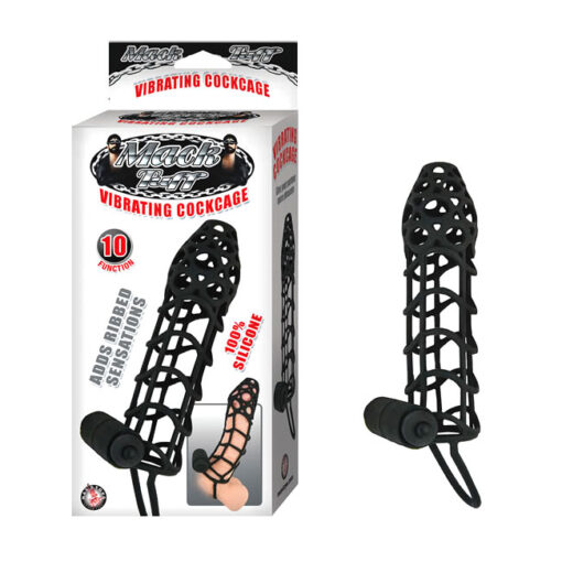 Mack Tuff Vibrating Cock Cage Black Main