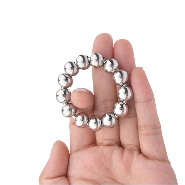 Master Series Stainless Steel Beaded Best Cock Ring