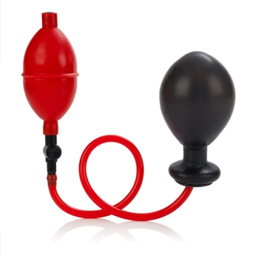 Expandable Butt Plug Latex Red Black large