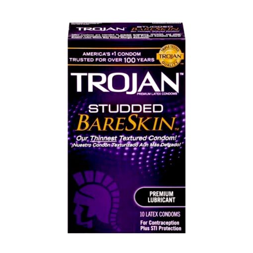 Trojan Studded Bareskin 10 Pack