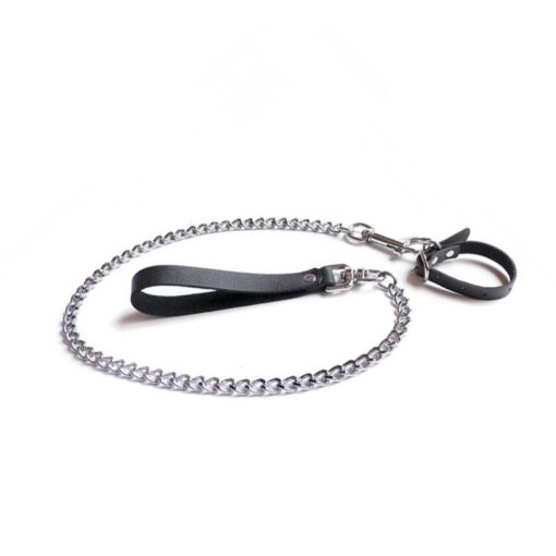 Buckling Cockring and Chain Leash Set 2