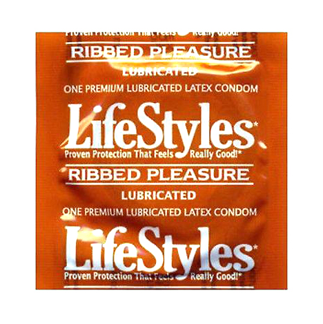 Lifestyles Condom Ribbed Pleasure Lubricated 3 Pack side