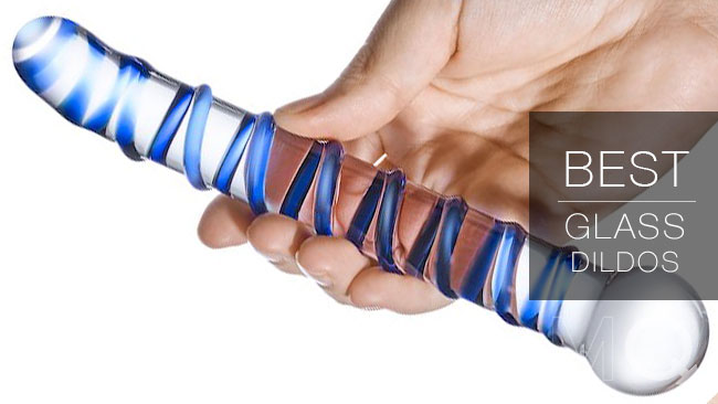 Mr Swirly 6.5 inches G-Spot Best Glass Dildo Clear Blue