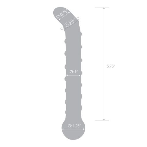 Mr Swirly 6.5 inches G-Spot Glass Dildo Clear Blue Box