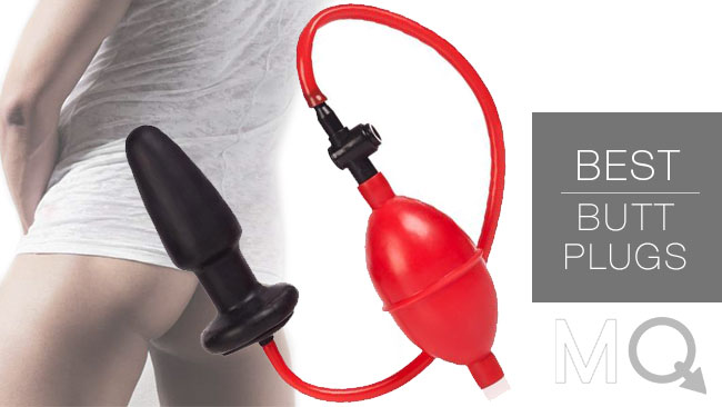 Expandable Butt Plug Latex Red Black