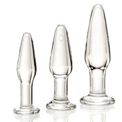 glass anal training butt plug kit