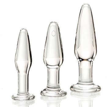 glass anal training butt plug kit