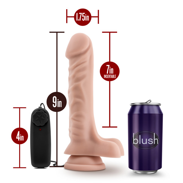 Dr Skin Dr James 9 inches Vibrating Cock with Suction Beige 1