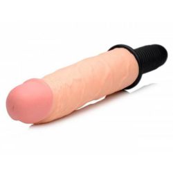 Onslaught XXL Vibrating Giant Dildo Thruster Beige 4