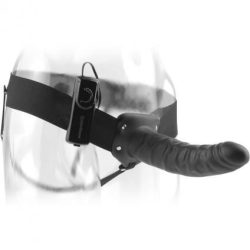 8" Vibrating Hollow Strap-On