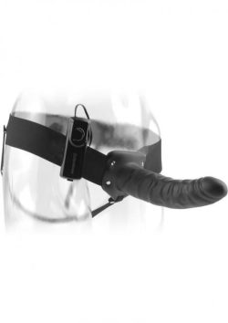 8" Vibrating Hollow Strap-On