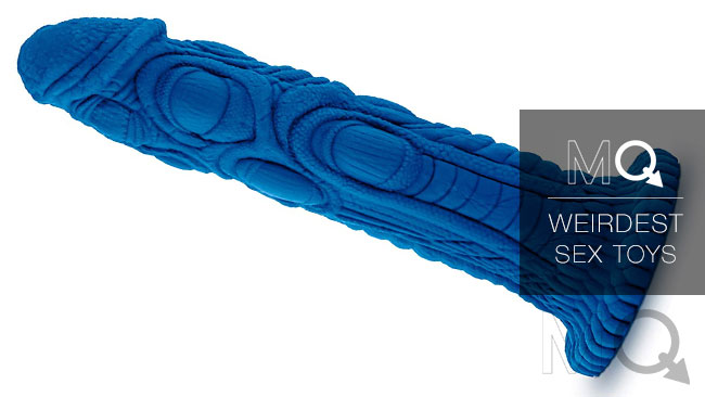 The Realm Draken Lock On Dildo Blue weirdest sex toys