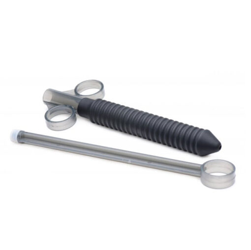 Clean Stream Silicone Ribbed Lubricant Launcher Black - Image 3