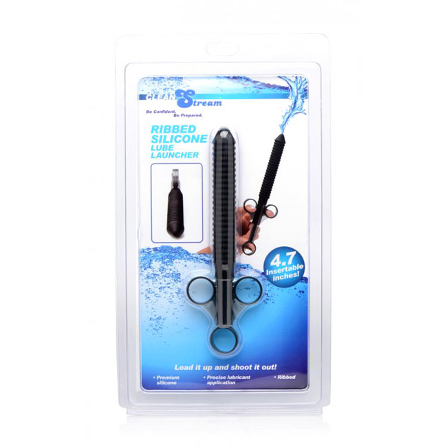 Clean-Stream-Silicone-Ribbed-Lubricant-Launcher-Black-Box