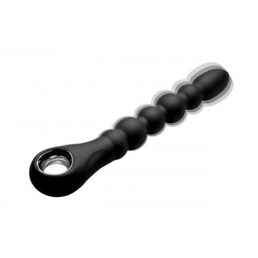 Dark Scepter 10X Vibrating Silicone Anal Beads - Image 3