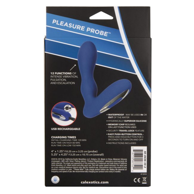 eclipse pleasure probe Silicone Blue USB Box Back