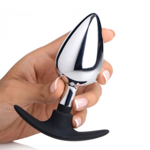 Dark invader aluminum silicone anal plug large