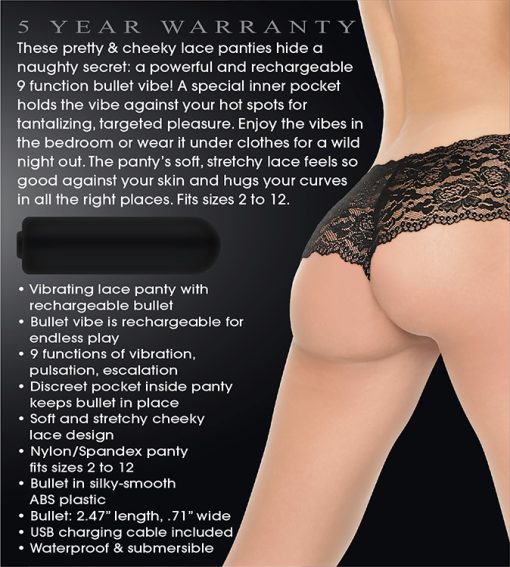 ADAM & EVE CHEEKY PANTY W/ RECHARGEABLE BULLET 2