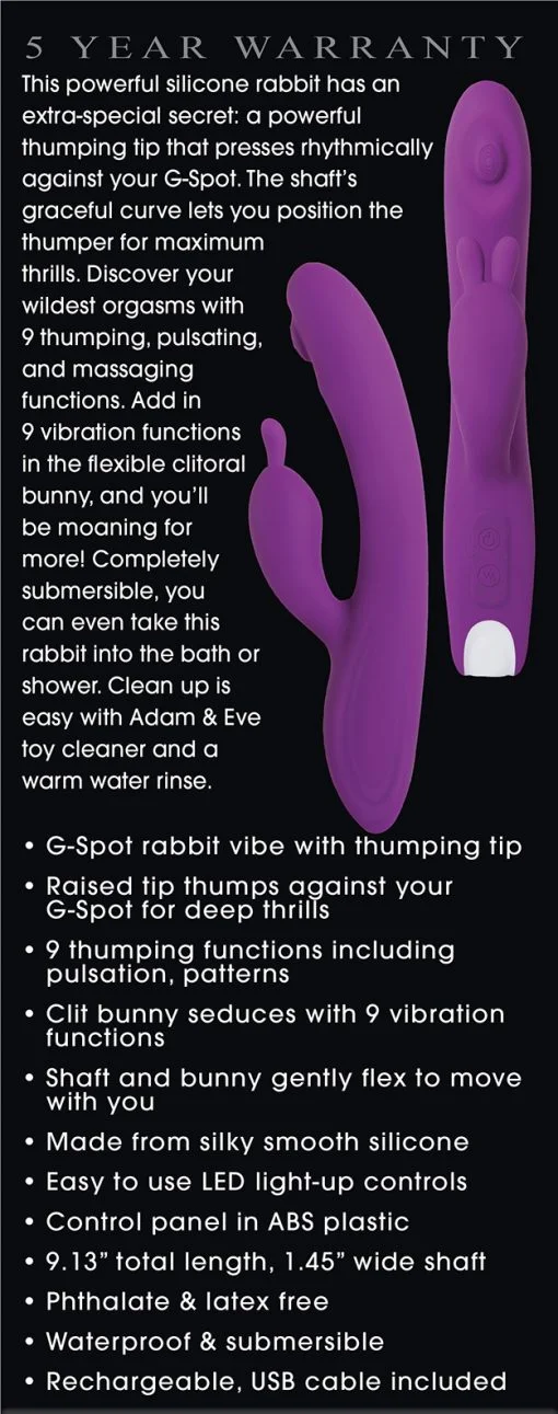 ADAM & EVE EVE'S DELUXE RABBIT THUMPER 2