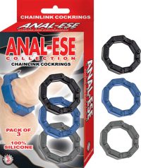 ANAL-ESE COLLECTION CHAIN LINK COCK RINGS main