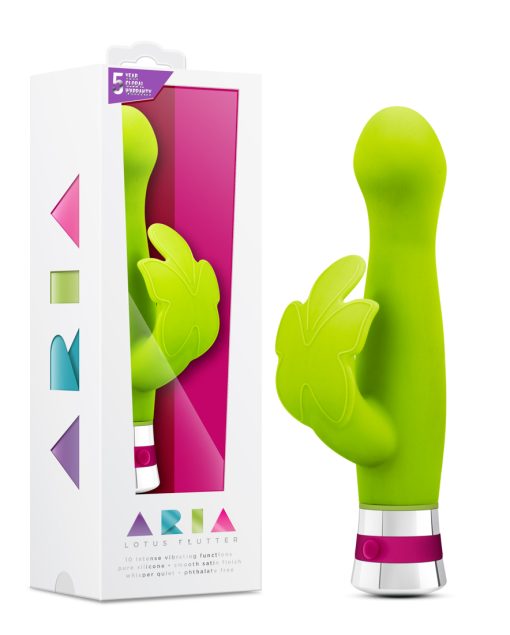 ARIA LOTUS FLUTTER LIME GREEN VIBRATOR main