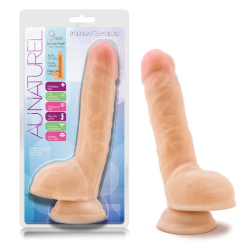 AU NATURAL 9 SENSA FEEL DILDO BEIGE " 2