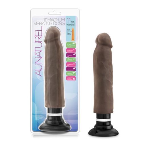 AU NATUREL 11 SENSA FEEL MAGNUM VIBRATING DONG CHOCOLATE" details