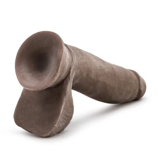 AU NATUREL 7 DILDO W/BALLS CHOCOLATE " male Q