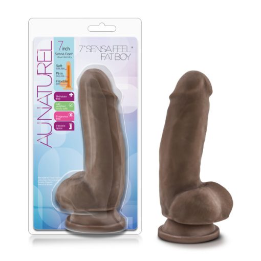 AU NATUREL 7 SENSA FEEL FAT BOY CHOCOLATE REALSITIC DILDO " 2