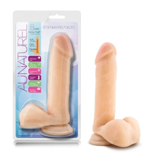 AU NATUREL 8 SENSA FEEL DILDO BEIGE " 2