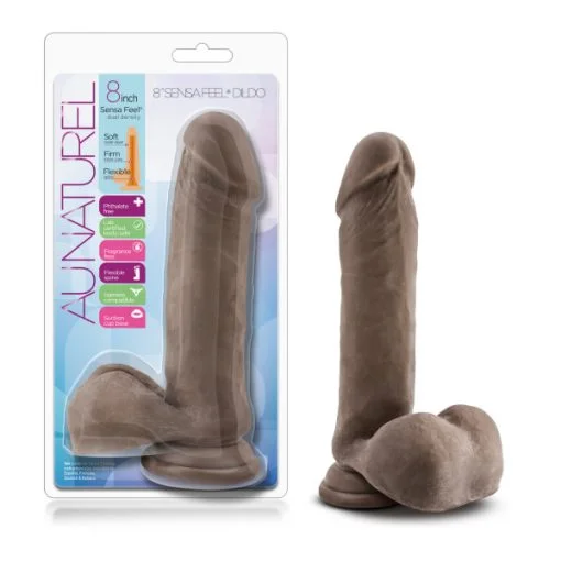 AU NATUREL 8 SENSA FEEL DILDO CHOCOLATE " 2