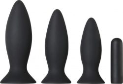 Adam & Eve Rechargeable Vibrating Anal Trainer Black Kit Main