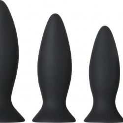 Adam & Eve Rechargeable Vibrating Anal Trainer Black Kit Main