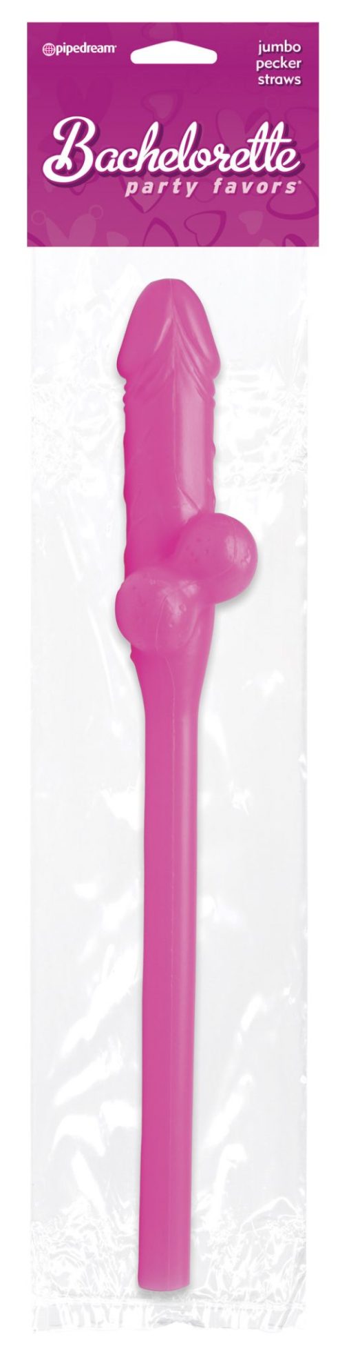 BACHELORETTE JUMBO SUCKING STRAWS PINK 11IN main