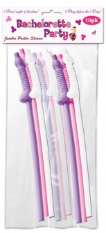 BACHELORETTE PARTY FLEXY SUPER STRAW 10PC main