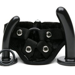 Bend Over Beginner Vibrating Harness Kit -Black