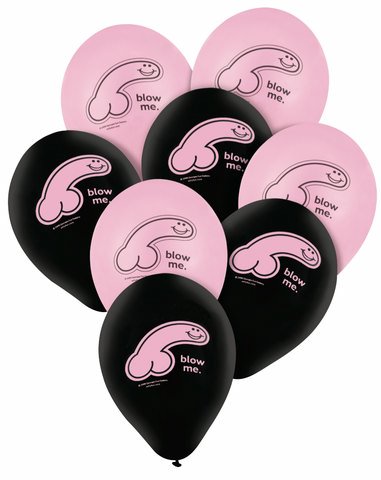 BLOW ME BALLOONS 8 PACK male Q