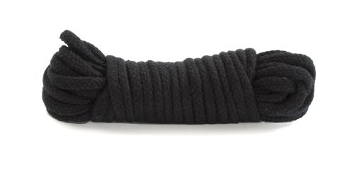 Bondage rope black cotton main