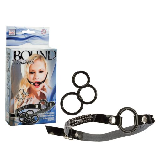 BOUND BY DIAMONDS OPEN RING GAG back