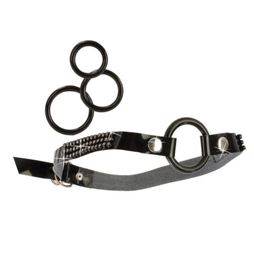 BOUND BY DIAMONDS OPEN RING GAG details