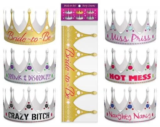 BRIDE TO BE PARTY CROWNS main