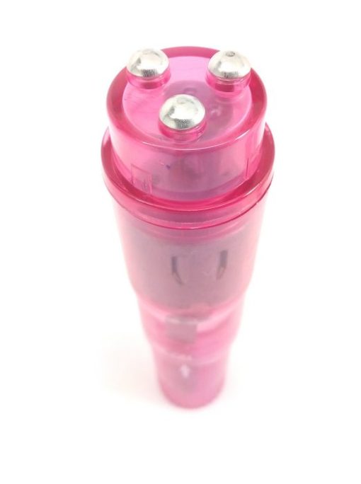 (BULK) CLOUD 9 NOVELTIES MINI MASSAGER POCKET ROCKET PINK W/ 4 ATTACHMENTS back