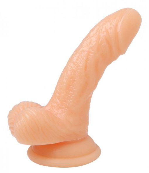 (BULK) SILICONE CURVY 4 SUCTION CUP DILDO FLESH " back