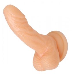 (BULK) SILICONE CURVY 4 SUCTION CUP DILDO FLESH " main