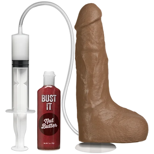 BUST IT SQUIRTING REALISTIC COCK BROWN main